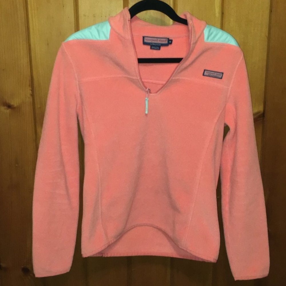 Vineyard Vines Womens Pink Fuzzy Shep Shirt